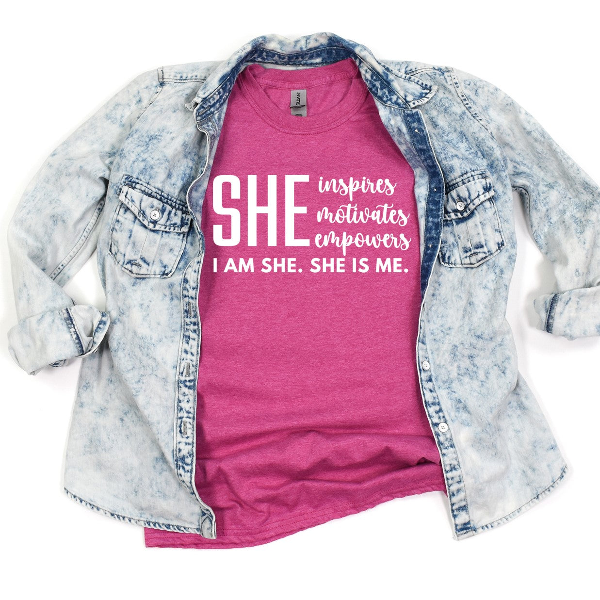 I am She.  She is me.  - Adult Unisex styled soft tee