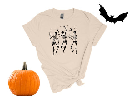 Dancing Skeletons Tee - Chemise d’Halloween effrayante et amusante