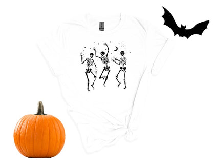 Dancing Skeletons Tee - Chemise d’Halloween effrayante et amusante