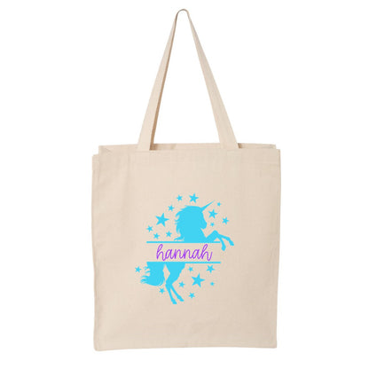 Unicorn Tote Bag - Personalized with Name